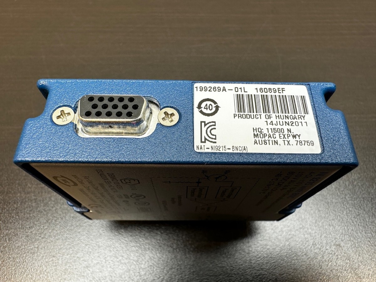 National Instruments NI 9215 With BNC Analog Input Module 199269A 