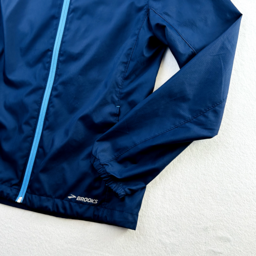 Brooks Jacket Adult Small Blue Marine Corps Marathon Lightweight Zip Run Mens - Picture 12 of 22