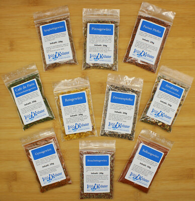 1000Kräuter 10er Probierset Gewürzmischungen Best Spice Blends Top Seller im Set