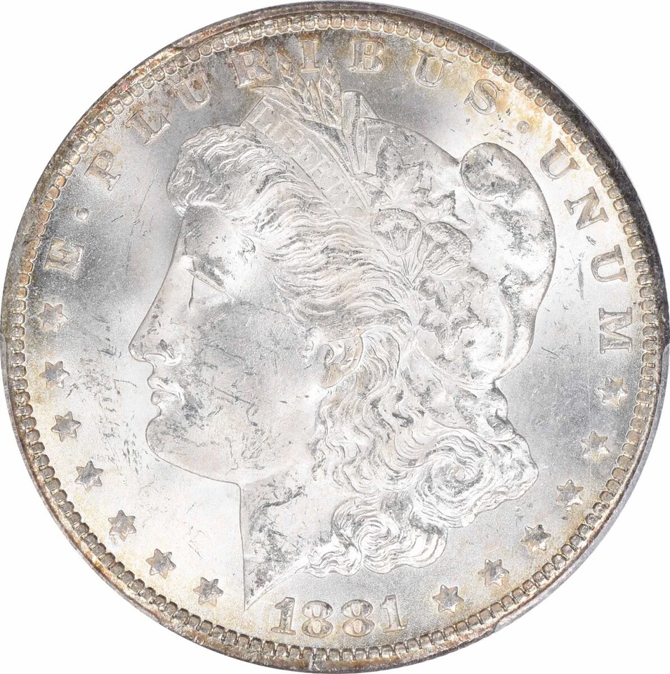 1881-CC Morgan Silver Dollar MS64 PCGS (CAC) - Image 3 of 4