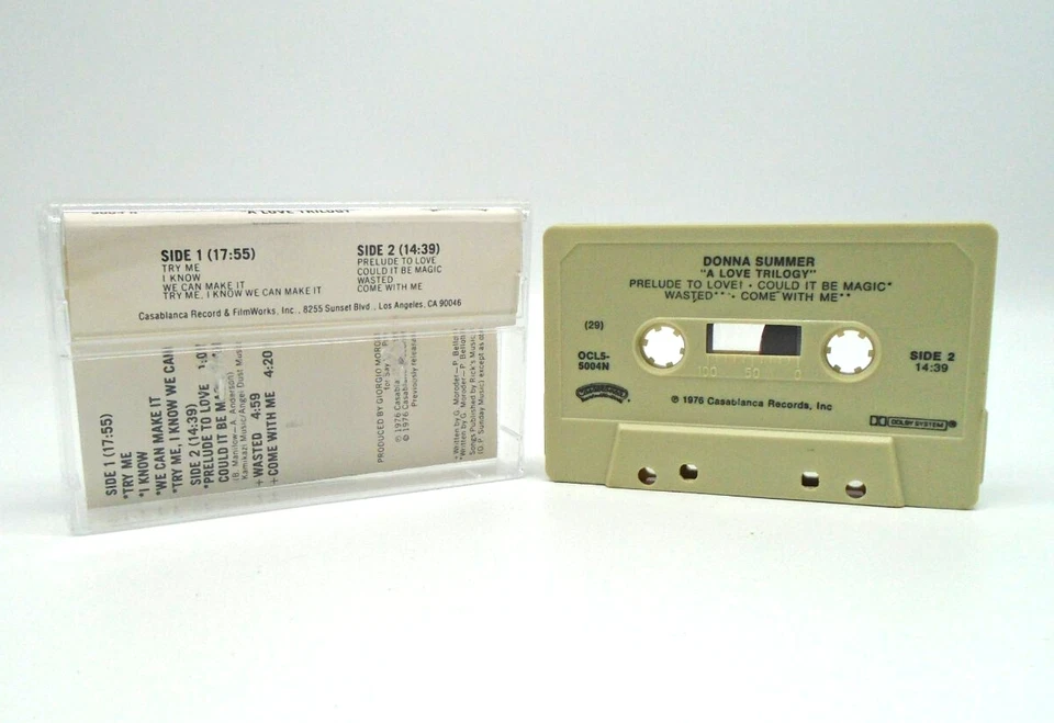 Donna Summer * A Love Trilogy * Audio Cassette Tape * Casablanca Records * 1976 Foto 2 de 2