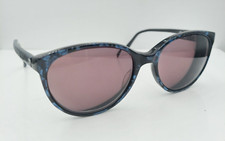 Vintage Eurostyle Parisien Black Blue Oval Sunglasses Hong Kong FRAMES ONLY