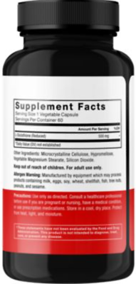 glutathione free radical neutralizer Reduced Glutathione - Free Radical Neutralizer - 500 MG (60 Capsules)