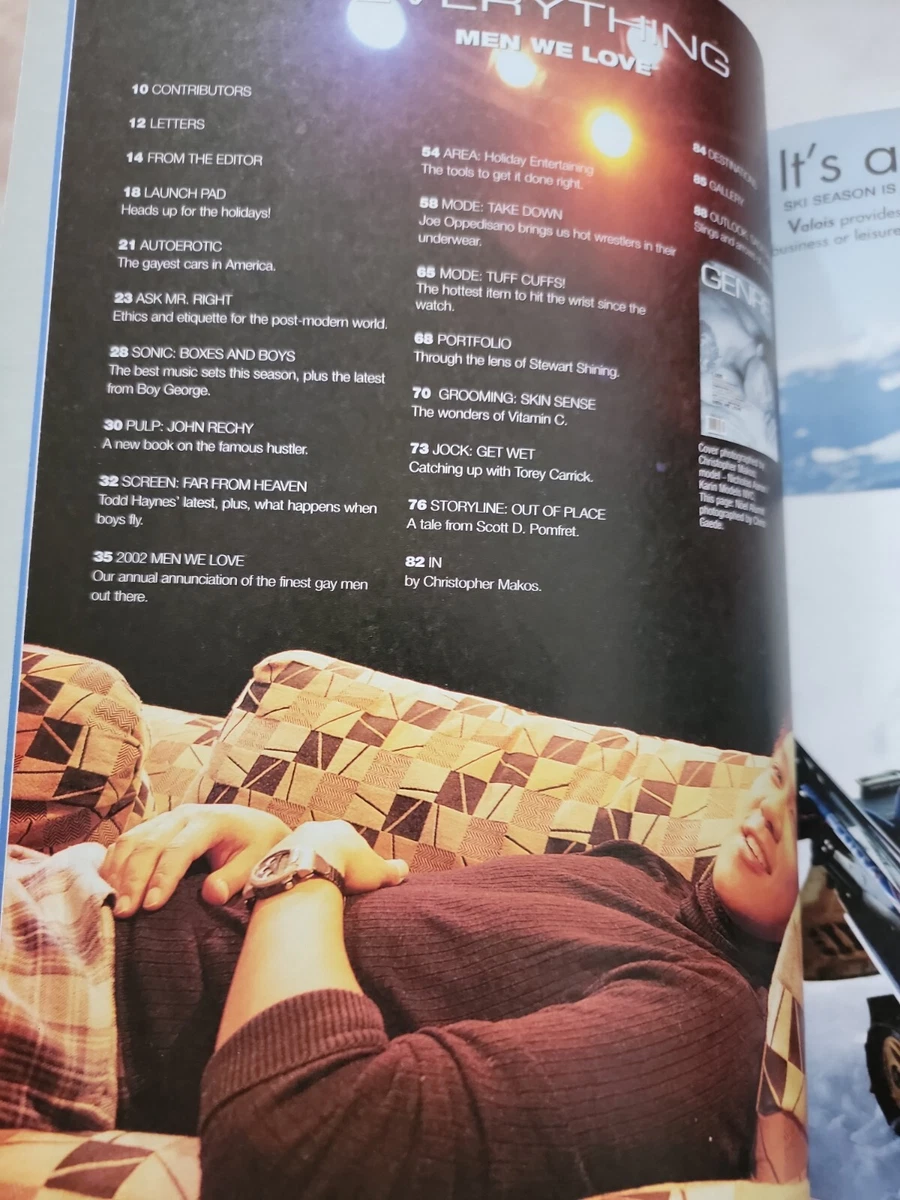 2002 December Genre magazine Special 2003 Calendar Pullout Men we love  (CP81) | eBay