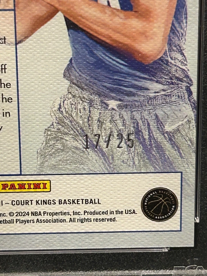 2023 court kings Dereck lively II /25 works in progress-paphire PSA 9 - Image 3 of 3