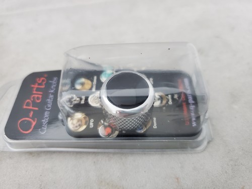 Q-Parts Guitar Knobs, Dome Chrome Acrylic Black, Ships Free - Picture 9 of 9