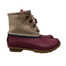 Sperry Top-Sider Saltwater Tan Wool Duck Boots Women's Size 5.5