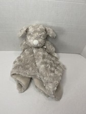 Blankets And Beyond Plush Furry Gray Puppy Dog Lovey Pacifier Holder Loop