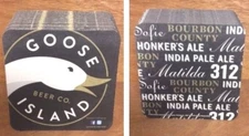 Goose Island Beer Coasters - 4" Square Coaster - 25 Pack - New & Free Shipping