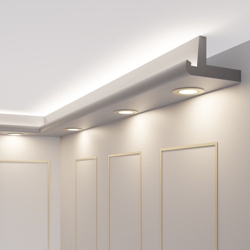 20 MÈTRES + Coins Plinthes LED Pour Éclairage Indirect Moulures OL-46 EUR 333,79 - PicClick FR