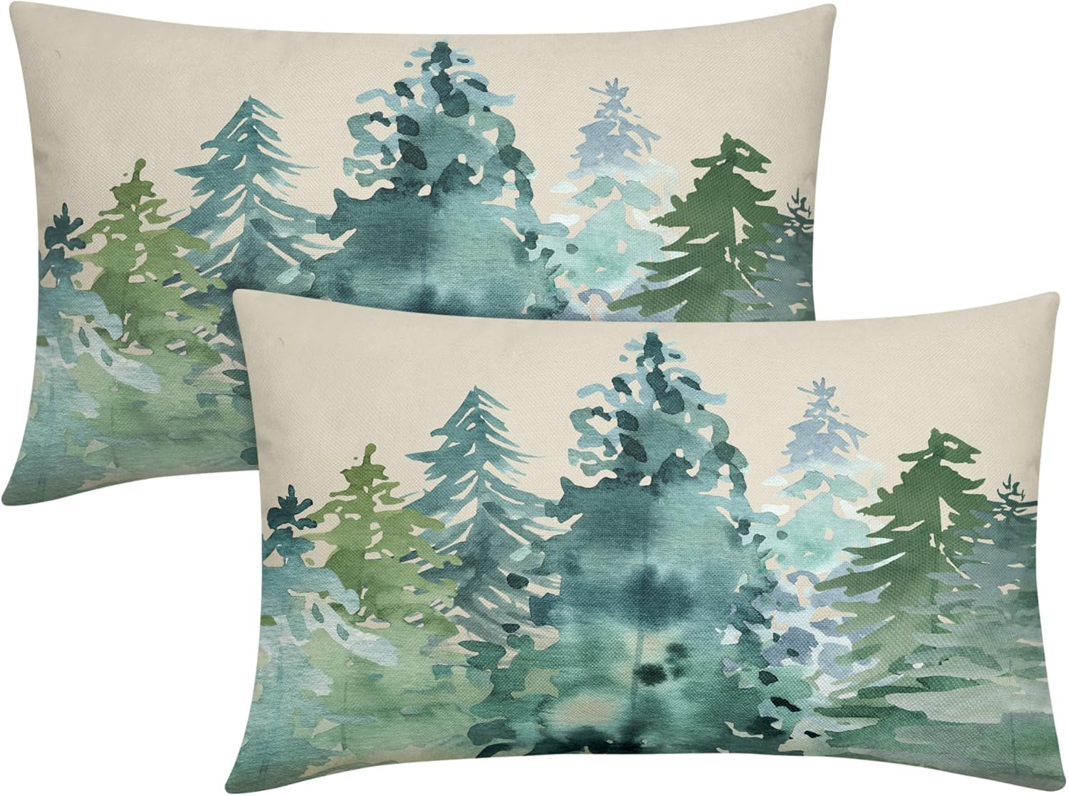 Throw Pillow Covers Linen Case Set Winter Holiday Home Sofa Couch Bed Decoration