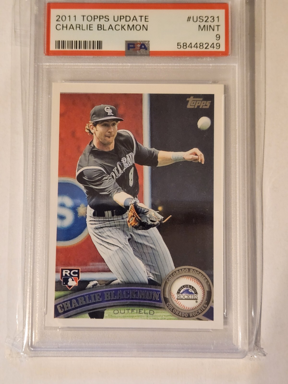 CHARLIE BLACKMON Rookie 2011 Topps Update #US231 PSA 9 Mint Colorado Rockies