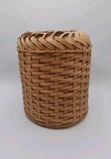 Japanese Flower Basket Handmade 1997 Floral Decor Signed 7 1/4"x6 1/4" Baskets