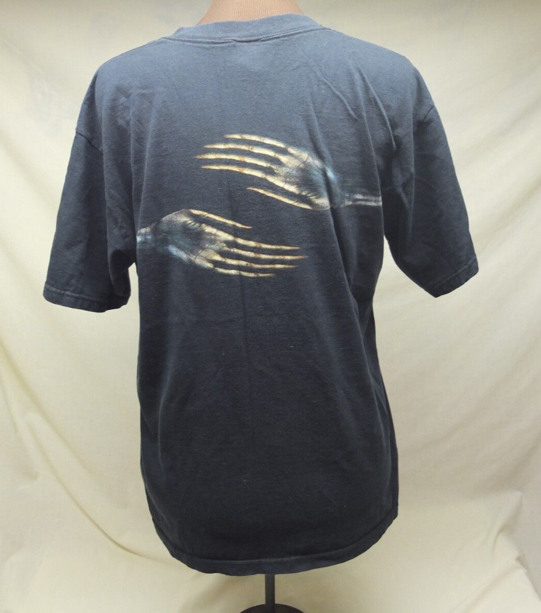 Vintage Tool Salival Skeleton Hands T-Shirt Size M Black