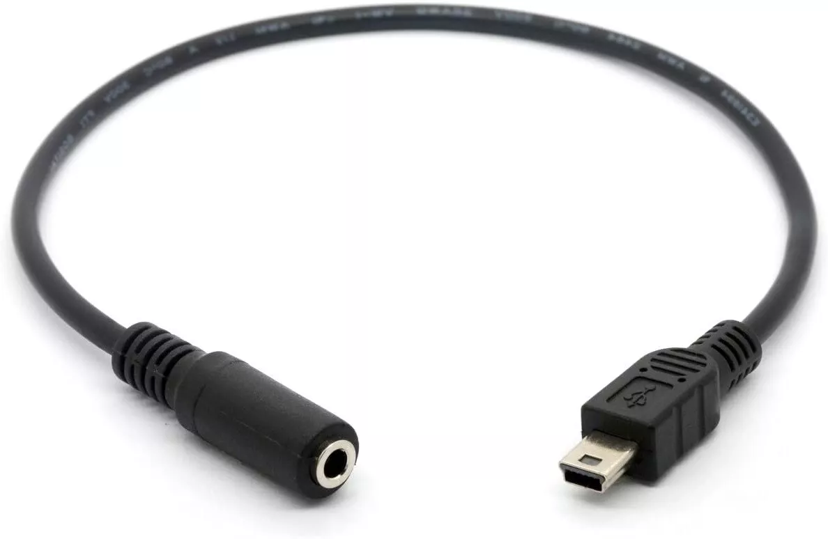 Mini USB Male to 3.5mm Jack Female Audio Cable Cord Adapter-Black | eBay