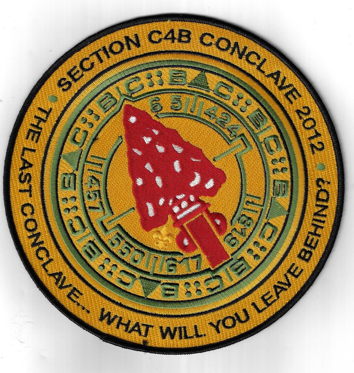 OA 2012 Section C4B Conclave The Last Conclave 7 12 Back Patch BLK Bdr.  [MX-368 | eBay
