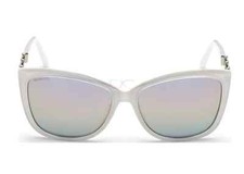 Swarovski SK291 21Z White Crystal Cat Eye Plastic Sunglasses Frame 57-15-140 291