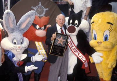 Friz Freleng & Warner Bros. Characters at Friz Freleng Honor - 1992 Old Photo