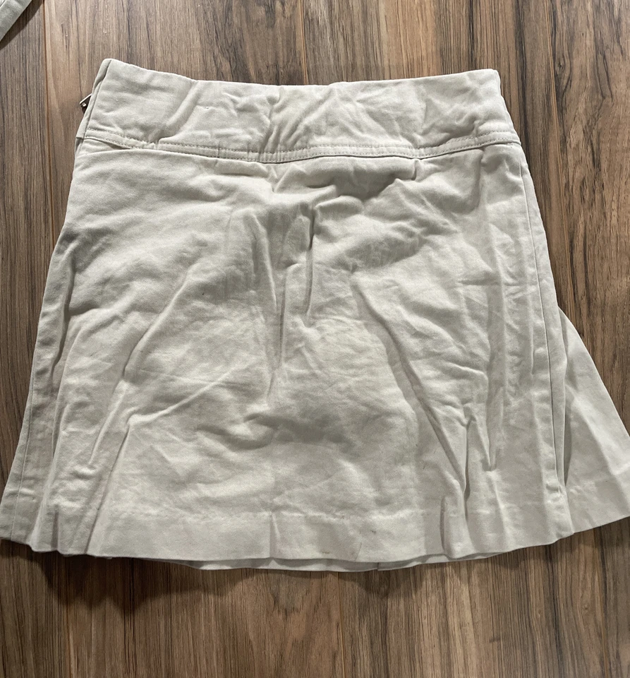 NIÑAS Children's Place CAQUI PLISADO UNIFORME FALDA/PANTALONES CORTOS TALLA 8 ~ LOTE DE 2 Foto 3 de 4