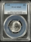 1945  25C Washington Quarter Dollar PCGS MS65  33923469