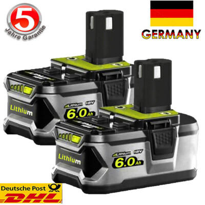 PACK Für for One Plus P108 18V 6,0Ah Lithium Akku RB18L50 P104 RB18L40 P107