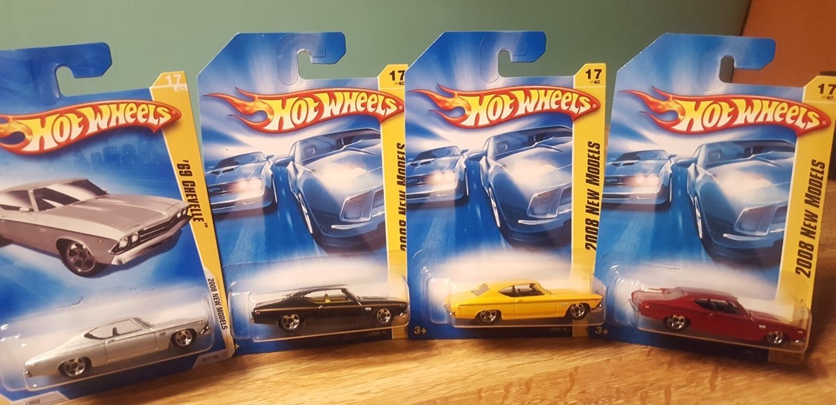 Hot Wheels '69 Chevelle SS Red Silver Yellow Black 1:64 Lot