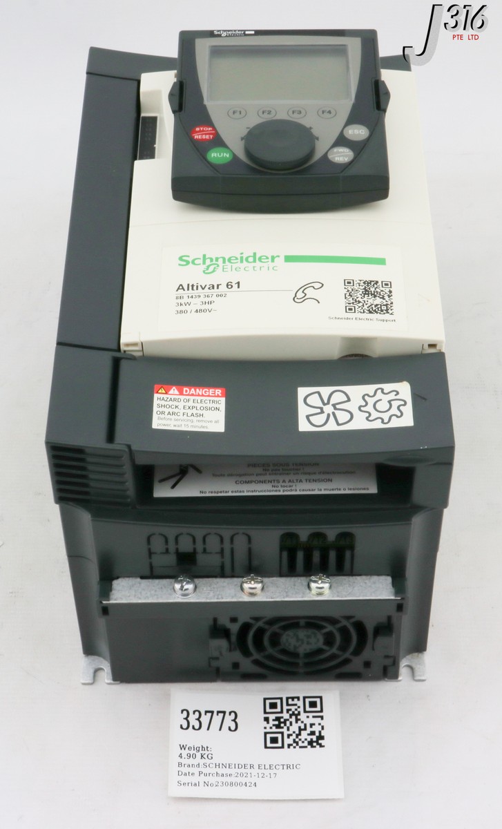 33773 SCHNEIDER ELECTRIC VARIABLE SPEED DRIVE, ATV61HU30N4 (NEW