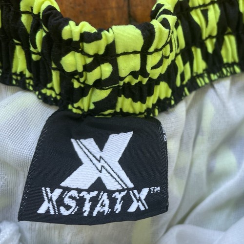 XSTATX Geometric Abstract Aztec Print Medium 32-34 Neon/ Black Swim Shorts - Picture 2 of 8