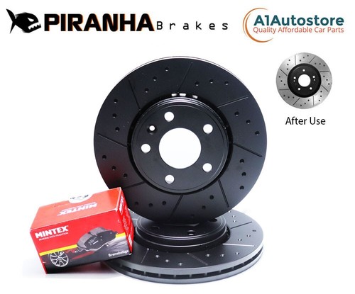 M-Class ML300 Cdi W164 09- Front Brake Discs Pads Coated Black Dimpled Grooved - Bild 2 von 6