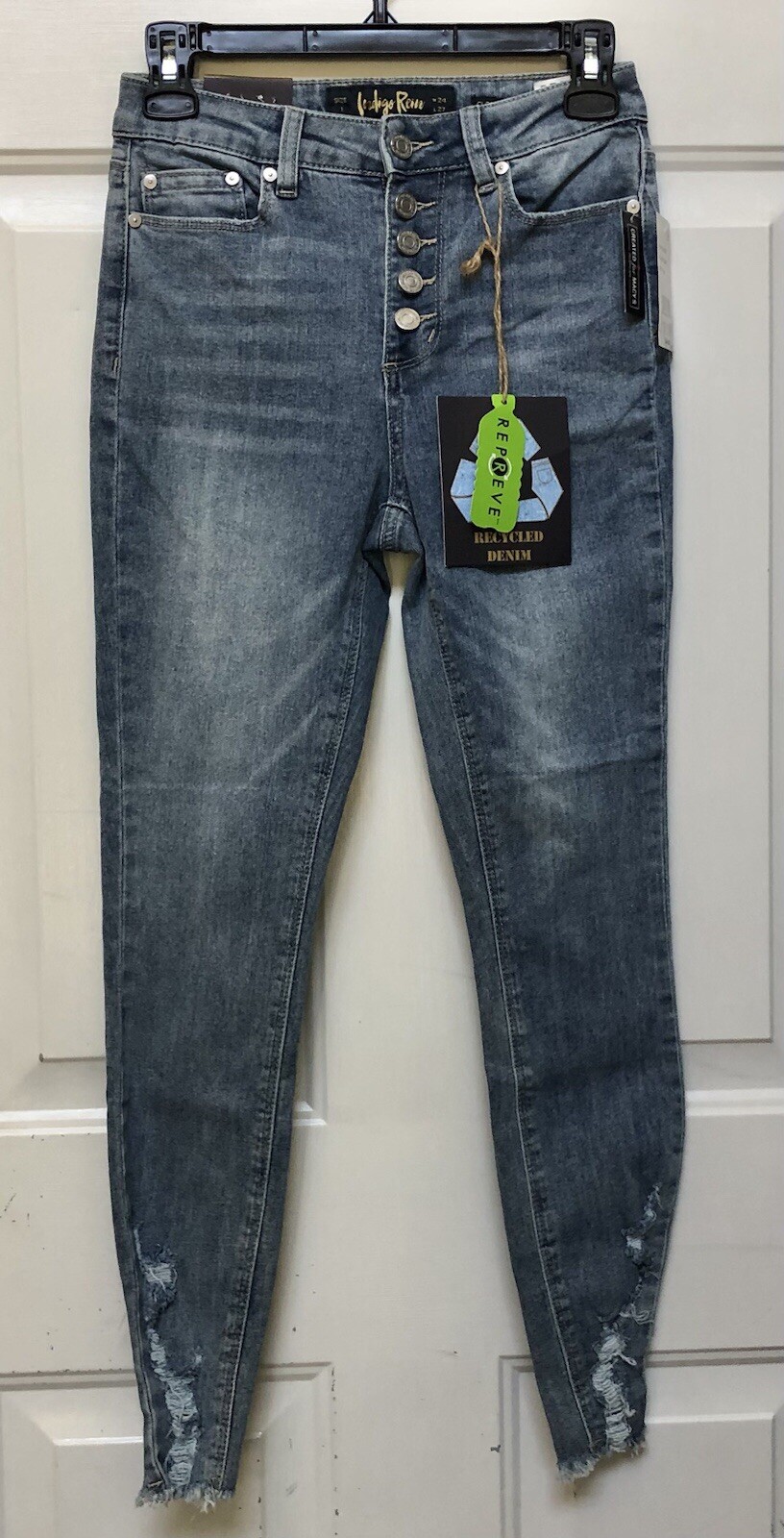Indigo Rein Jeans Size 1 W24/l27 Curvy Fit High-Rise Leg Above Ankle Med Blue