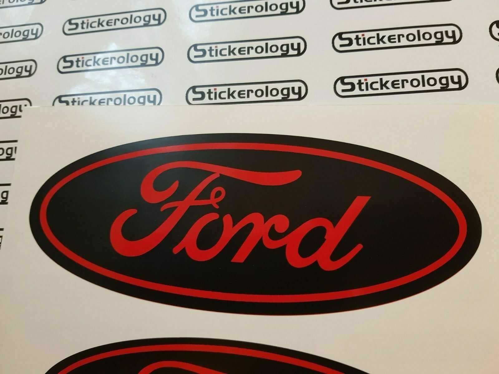 2 X FORD KUGA 2010 FRONT & REAR BADGE OVERLAYS STICKERS BLACK/RED eBay