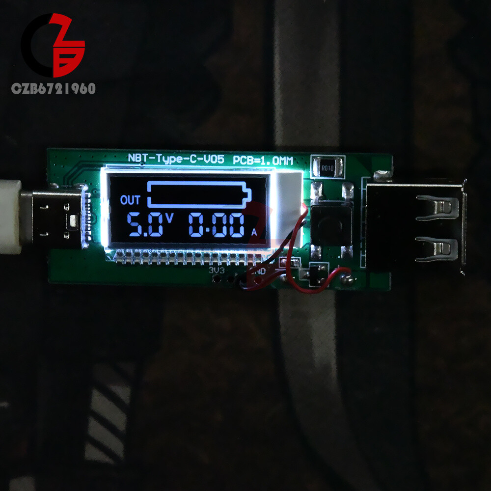 Type-C PD Fast Charging Protocol Decoy Trigger Module Aging Test Board with LCD