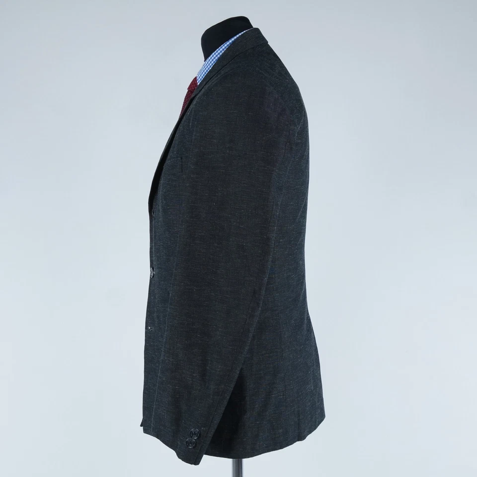 Abrigo deportivo de verano para hombre 40R talla EE. UU. REUNION chaqueta blazer de algodón gris a cuadros Foto 4 de 4