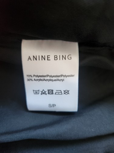 ANINE BING Oakley oversized checked brushed Shirt Jacket size S #2H421 - Picture 13 of 15