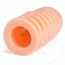 Male Penis Erection Girth Enhancer Cock Ring Ridge Orgasm Sleeve Extension