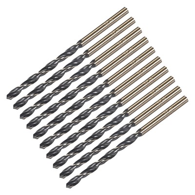 10 Pcs 3.5mm HSS 4341 with 3.5mm Shank Straight Shank Twist Drill Bits for Metal