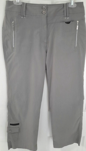 Jamie Sadock Women's Golf Pants Gray Size 6 Zip Front Belt Loupes 6 Pockets - 第 1/3 張圖片