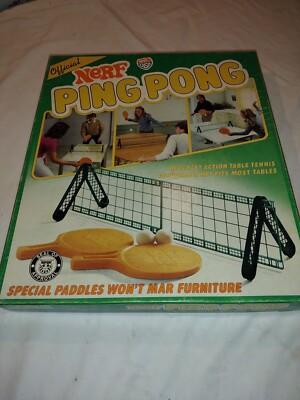 Vtg 1982 Official Nerf Ping Pong Complete in Original Box W/ Original Balls 