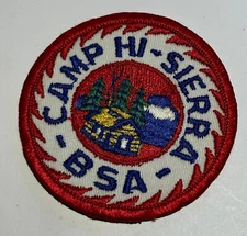 High Sierra Camp Red Twill California  Boy Scout Camp Patch TT9