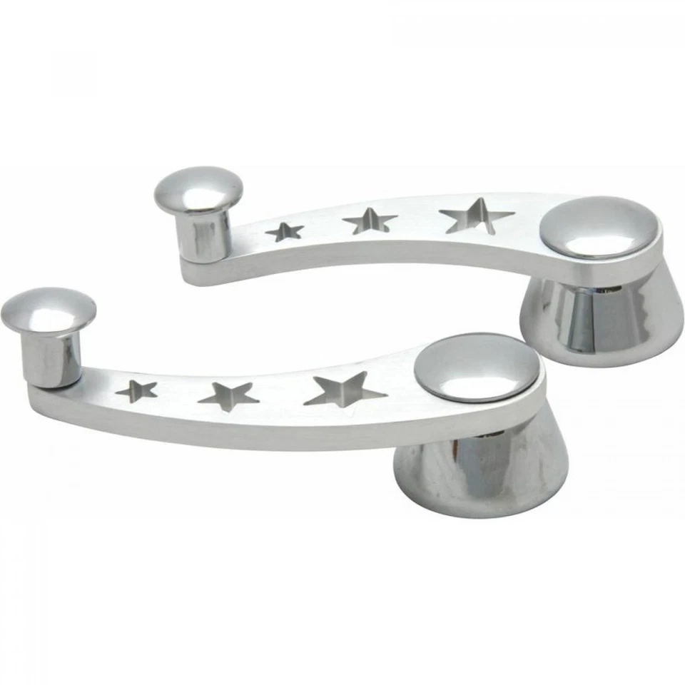 Billet "Star" Door Handle &/or Window Cranks (Pair) AutoLoc AUTDNWC004 hot rod  - Image 2 of 4