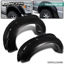 Smooth Pocket Style Fender Flares Fit For 11-16 Ford F-250 F-350 Super Duty 4Pcs