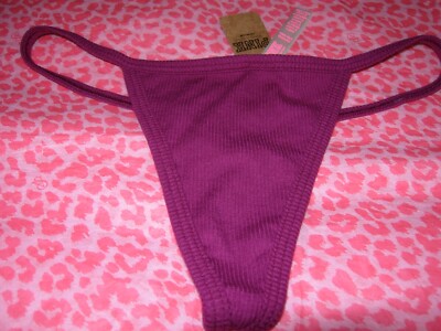 Victoria s Secret PINK Sexy V-String Strappy Thong Vivid Magenta XS S NWT