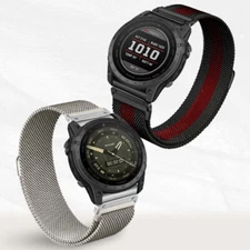 For Garmin Fenix 7/7X/6/5/3 22/26MM Quick Release Milanese Band Magnetic Strap