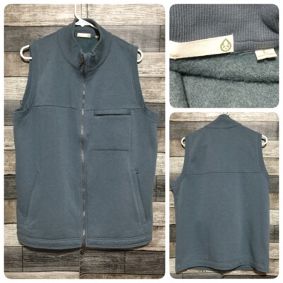 Tasc Performance Full Zip Sweatshirt Vest Men s L Blue Gray Pockets M4