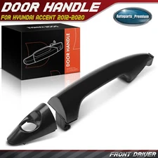 Front Driver Black Exterior Door Handle w/ Keyhole for Hyundai Accent 2012-2020