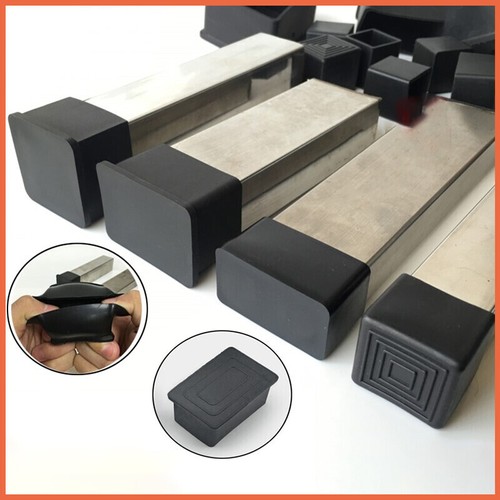 Vierkant Pfosten Rohrkappe Endkappe Silikongummi Kappe Stuhlbeinkappen Endkappen - Picture 2 of 33