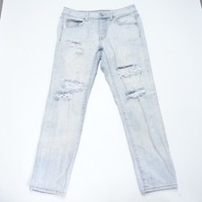 American Eagle Outfitters Jeans Women's 00 Blue Denim Cotton Distressed Cropped