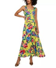 Vince Camuto Women's Floral Sleeveless Dress Size M Fit & Flare