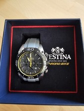 FESTINA F 20544/8 Tourchrono Chrono Bike Grau/Grau PU Band Neu Ungetragen 