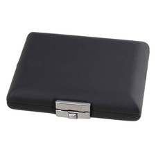 Yibuy PU Leather Bassoon Reed Case Holder for Reeds Black Solid Wood 90x75x20...